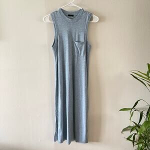 ATM Anthony Thomas Melillo Side-Split Tank Dress Womens XS Speckled Blue